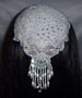 Ivory Chenille Pearl Applique Head Covering