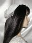 White Chenille White Bouquet Beaded Kippah