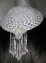 White Kippah Ivory Cascading Pearl Bead Applique Tassel