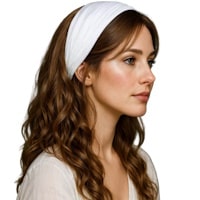 White Batiste Cotton Head Band