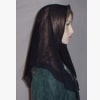 Black Onionskin Tichel Scarf