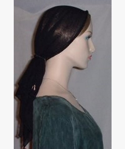 Black Onionskin Tichel Scarf