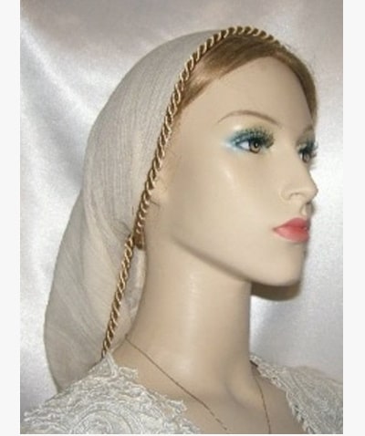 Gauze Snood - The Ultimate Cotton Head Covering Creme Gauze Cotton Snood Headcovering
