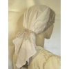 White Eyelet Mauve Lace Ties Scarf Head Covering