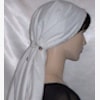 White Print Cotton Tichel White Tone on Tone Cotton Scarf