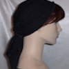 Black Cotton Scarf Tichel Black 100% Cotton Tichel Scarf