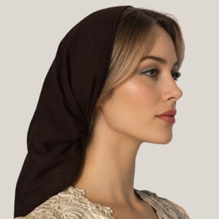 brown gauze cotton headband scarf