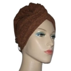 Brown Terry Cloth Hair Towel
