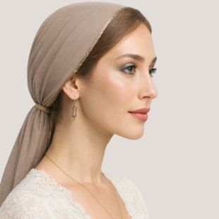 Buff Suede Cloth Fabric Scarf