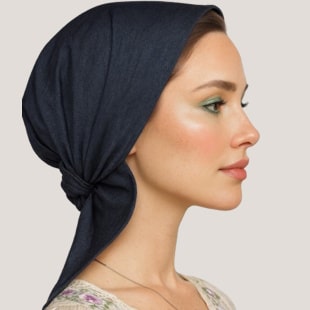 denim headband scarf