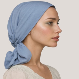 periwinkle polyester headband scarf