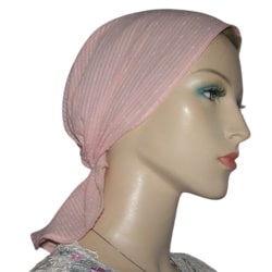 Pink Swiss Dot Headband Scarf