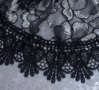 Black Silver Floral Lace Buchari Yarmulke Kippot
