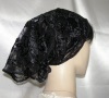 Ester Malka Black Lace Mimkhatah Kerchief Scarves Headcoverings