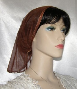 Miriam Brown Net Sheer Mimkhatah Head Covering