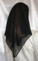 Small Black Poly Sheer Tiechel Scarf Head Covering