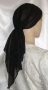 Small Black Poly Sheer Tiechel Scarves Headcoverings
