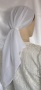 White Polyester Sheer Tichel Tied White Poly Sheer Tiechel Scarf Headcoverings
