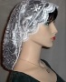 Headcovering - White Satin Stitch Lace Snood Headcovering