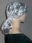 White Satin Stitch Lace Snood Headcovering #8