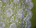 White Satin Stitch Lace Fabric