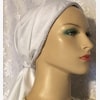White Cotton Head Cover White All Cotton Tichel Scarf