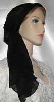 black batiste mitpachat scarf head covering