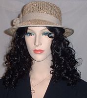 tan weave hat hair covering