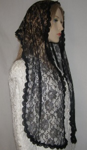 60 inch black lace hair wrap