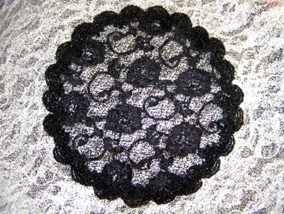 Black Nylon Lace Doily