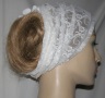 Lacy White Headwrap