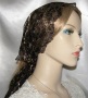 Black Gold Floral Lace Hair Wraps Veils Head Coverings
