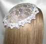 White Bridal Lace Floral Venise Kippot Doily Headcovering