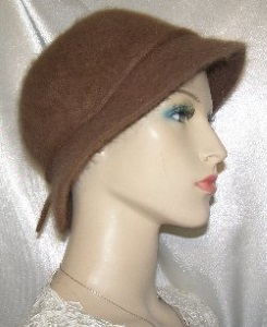 Brown Rabbit Hair Poly Blend Kova Hat