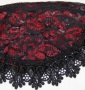 Red Black Lace Buchari Kippah