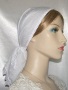 White Eyelet Tichel White Venise Trimmed Scarves Head Coverings