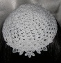 White Crochet Kippah White Venise Trim Kippot