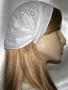 White Eyelet Headband Head Cover