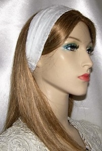 White Eyelet Headband Headcovering
