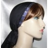 Black Batiste Jacquard Band Tiechel