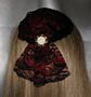 Black Red Lace Milinary Style Kippah