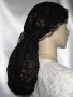 Black Lace Snood Headcovering Head Covering Lace Ties
