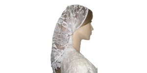 Longer Length White Floral Lace Mimkhatah