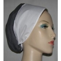 Gray White Ties Sherntichel Head Covering
