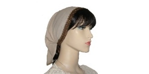 Tan Gauze Cotton Kerchief