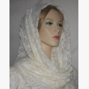 Ivory Lace Infinity Scarf