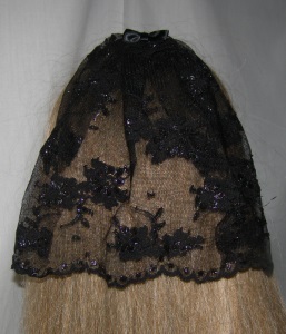 Black Scalloped Floral Lace Bar Mitzvah Covering / Bat Mitzvah Headcovering
