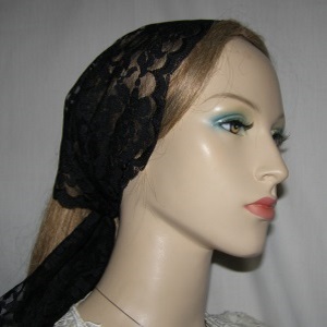 Black Lace Tie Headband