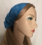 Blue Swirls Cotton Mimkhatah Kerchief Hair Covers