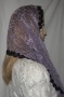 Lilac Floral Lace Hair Wraps Veils Head Coverings